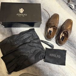 Adolfo Size 9 Mens Brown Leather Shoes $25