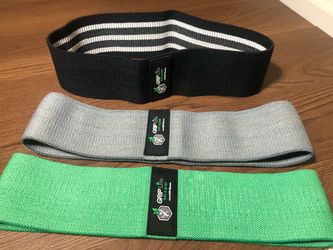 Booty Bands Fabric Resistance Bands for Yoga Home Workout (Set of 3)