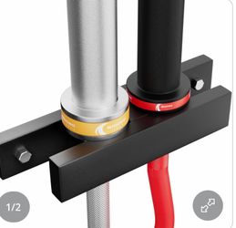 Olympic barbell wall mounted holder