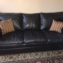 Three seater leather sofa