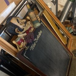 Wine Selection Chalkboard With Sommelier