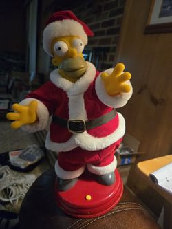 Talking And Dancing Homer Simpson Santa Claus 