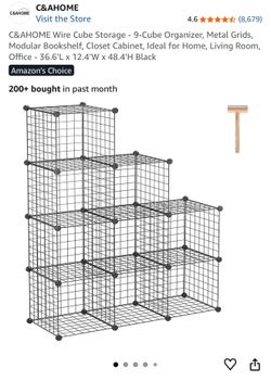 Nine cube storage rack