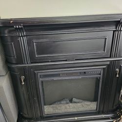Electric Fireplace W/Storage 