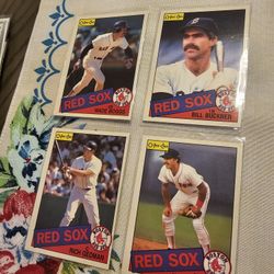 Boston Red Sox '84 '85 Topps Baseball Cards Lot Of 27 Cards With Hof 