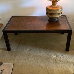 Frank Bros. Mid Century Modern Burlwood Table
