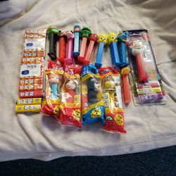 Collection Of 15 Pez Dispensers Plus Extra Candy