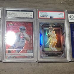 NFL Slab Lot (4) - Priest Holmes, Trey Lance, Ki-Jana Carter, Kurt Kittner
