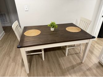 Farmhouse Dining Table with 2 Chairs