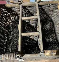 Vintage NEW Wood Picnic Basket