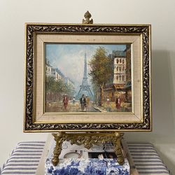 Vintage Signed Oil on Canvas Original Art by T. Carson