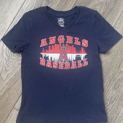 Angel’s Baseball V-Neck Shirt, Girls Size 6/6X