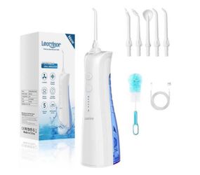 Brandnew Water Dental Flosser - 5 Modes Cordless Portable Oral Irrigator, IPX7 Waterproof, Rechargeable Teeth Cleaner Upgrade Datchable Tank Professio