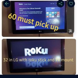 32 Inch TV Comes With A Roku Stick,Remote,And Mount
