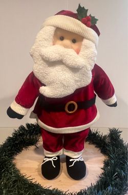 Santa Claus, 25” Free-Standing, Velvety Red Suit, Soft White Beard