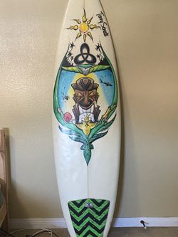 Hand painted surfboard