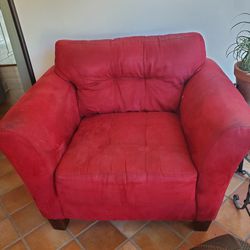 Oversized Red Chair