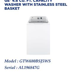 GE Washing Machine 