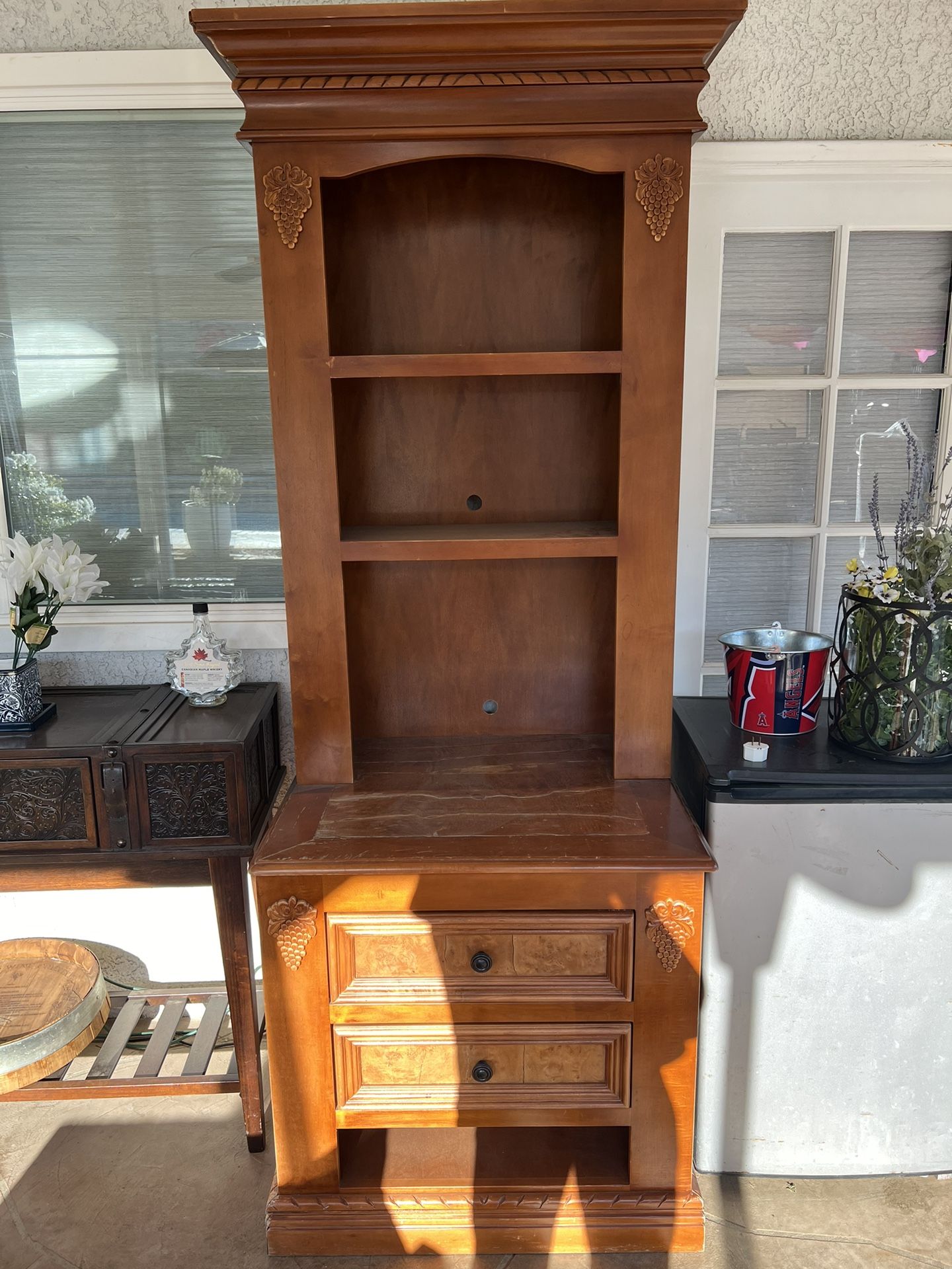Vintage Dresser With Hutch Top Bookshelf