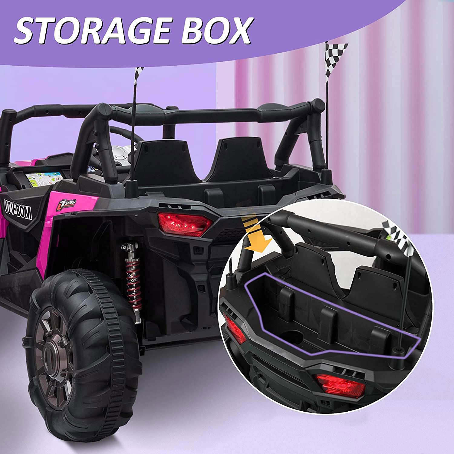 💕💕 !!BRAND NEW 12Volt Electric Kids REMOTE CONTROL Ride On Truck Powerwheels Off Road RZR 2 Seater With LED’s, Media Player BT 