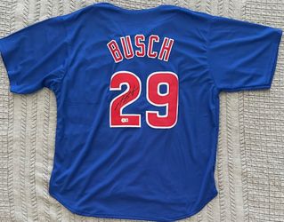 Michael Busch Signed Chicago Cubs Custom Pro Style Jersey Beckett