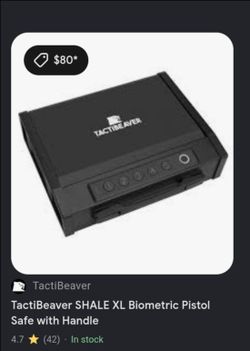 TactiBeaver SHALE XL Biometric Pistol Safe