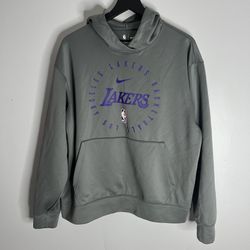 Los Angeles Lakers Dri-Fit Spotlight Hoodie Mens Large Grey Nike