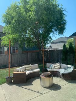 Outdoor rounded patio set