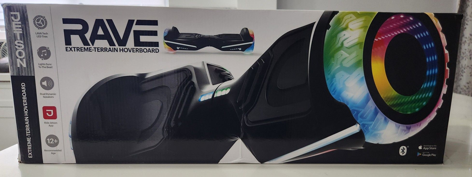 Brand New!!! Jetson Rave Extreme Terrain Hoverboard, Black, Ages 12+