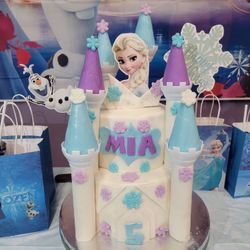 Frozen, Elsa, Olaf Cake Topper - Used
