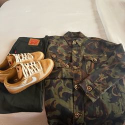 New Versace Camouflage Denim Jacket 🧥 $2,000 Cash Only 