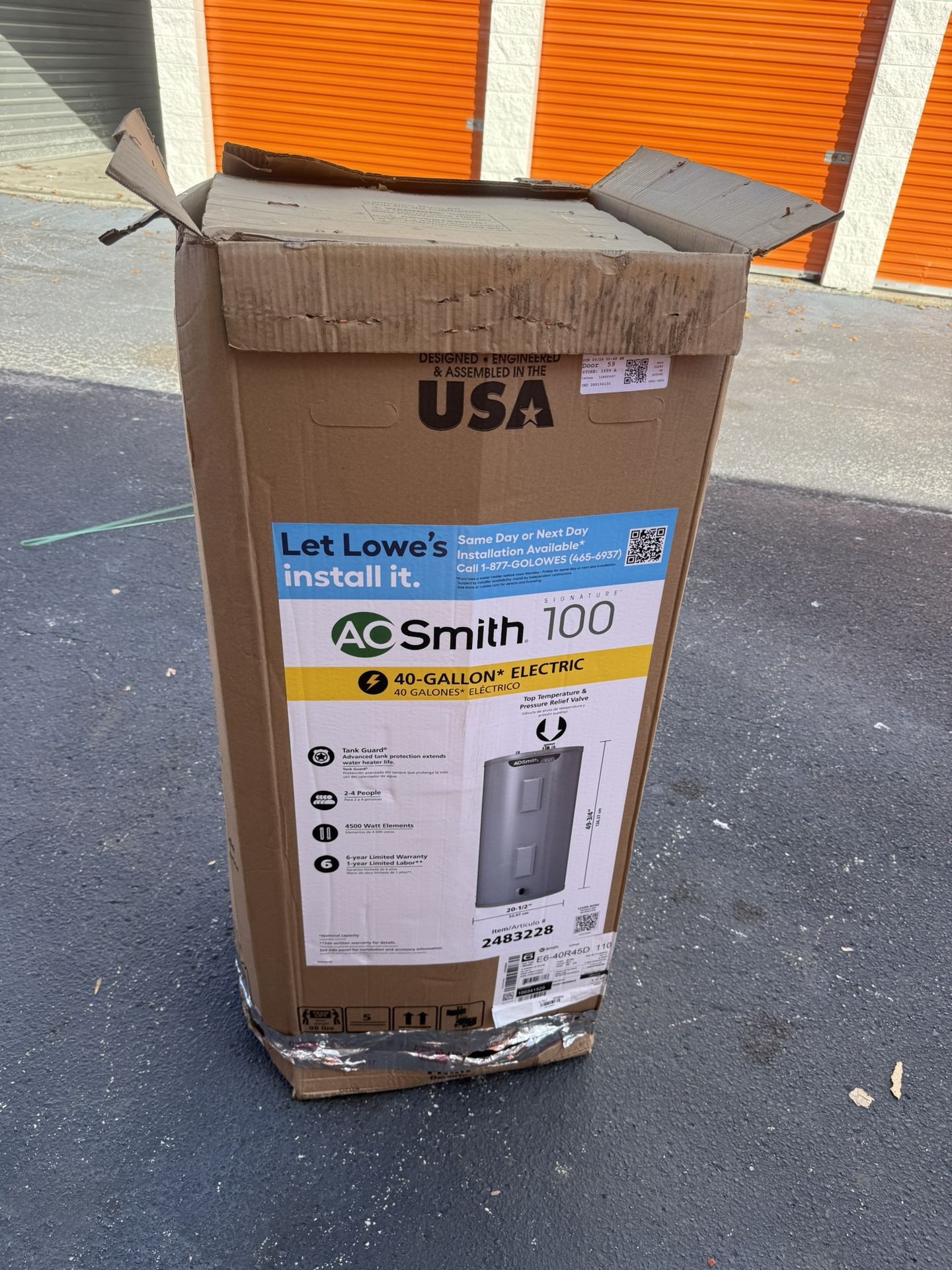 A.O. Smith Signature 100 40-Gallon short 4500-Watt Double Element Electric Water Heater