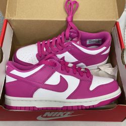 Pink Nike Dunk Lows Size 4y