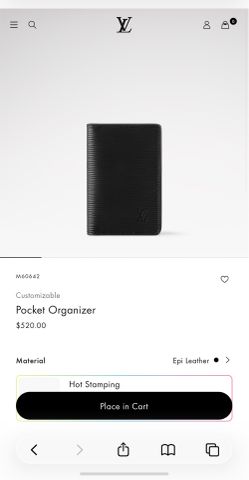 LV Epi pocket organizer