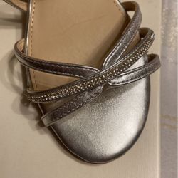 Silver & Rhinestone Ladies Shoes - Sandals
