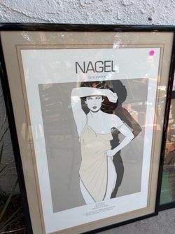 PICK UP IN SANTA MONICA - Nagel Serigraphs Framed Art Expo Poster 1980