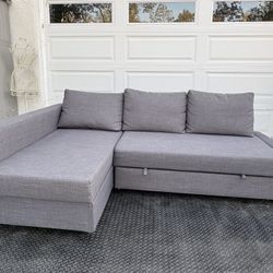 IKEA FRIHETEN Sleeper Sectional Sofa with wqStorag