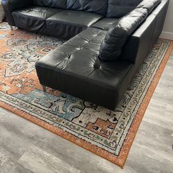 Dark Gray Natuzzi Leather Couch