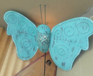 Turquoise Butterfly Hanging Light