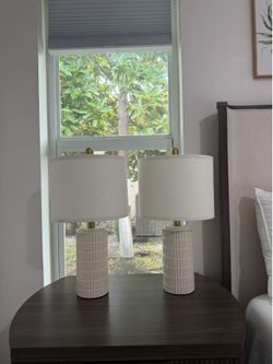 2  Ceramic Table lamps / 2 Lamparas