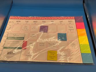 Vista weekly planner pad- large undated