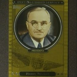 2007 Topps Harry Truman Distinguished Service U.S. President #DS9 Marshall Plan United Nations Card Vintage Collectible WW2