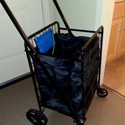  SHOPPING 🛍 KART Black Beauty 4 Tall Wall 27 X 20 By. VEVOH Real Rubber Tires Waterproof Netting, Rubberized ✋️ Handle 