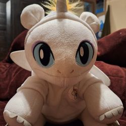 How To Train Your Dragon Build A Bear 18" Light Fury White Plush Stuffed Animal

