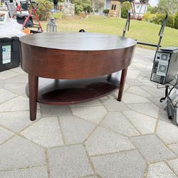 Oval Coffee Table – Dark Espresso Finish