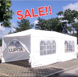 10x20 White Gazebo Wedding Party Tent  Canopy  With 4 Windows & 2 Sidewalls -6 (FOR SALE)Carpa Vendo