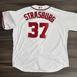 Majestic Stephen Strasburg Washington Nationals 37 MLB Stitched Flex Base Jersey Sz 60 3XL