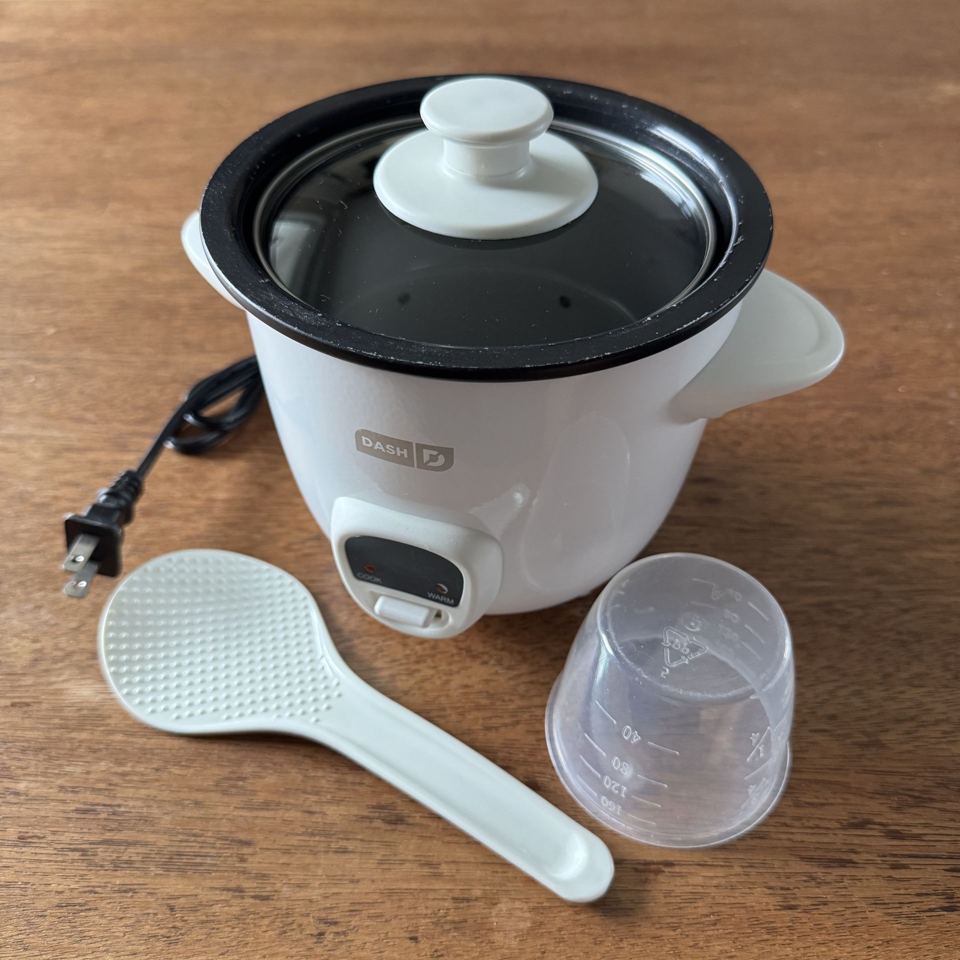 Dash 2-Cup Mini Rice Cooker With Keep Warm + Paddle & Measuring Cup