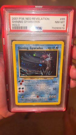 Shining Red Gyarados PSA 8