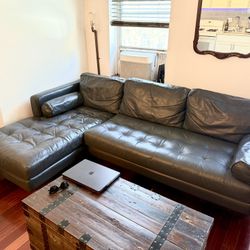 Premium Leather Sectional – Lightly Used, East Village